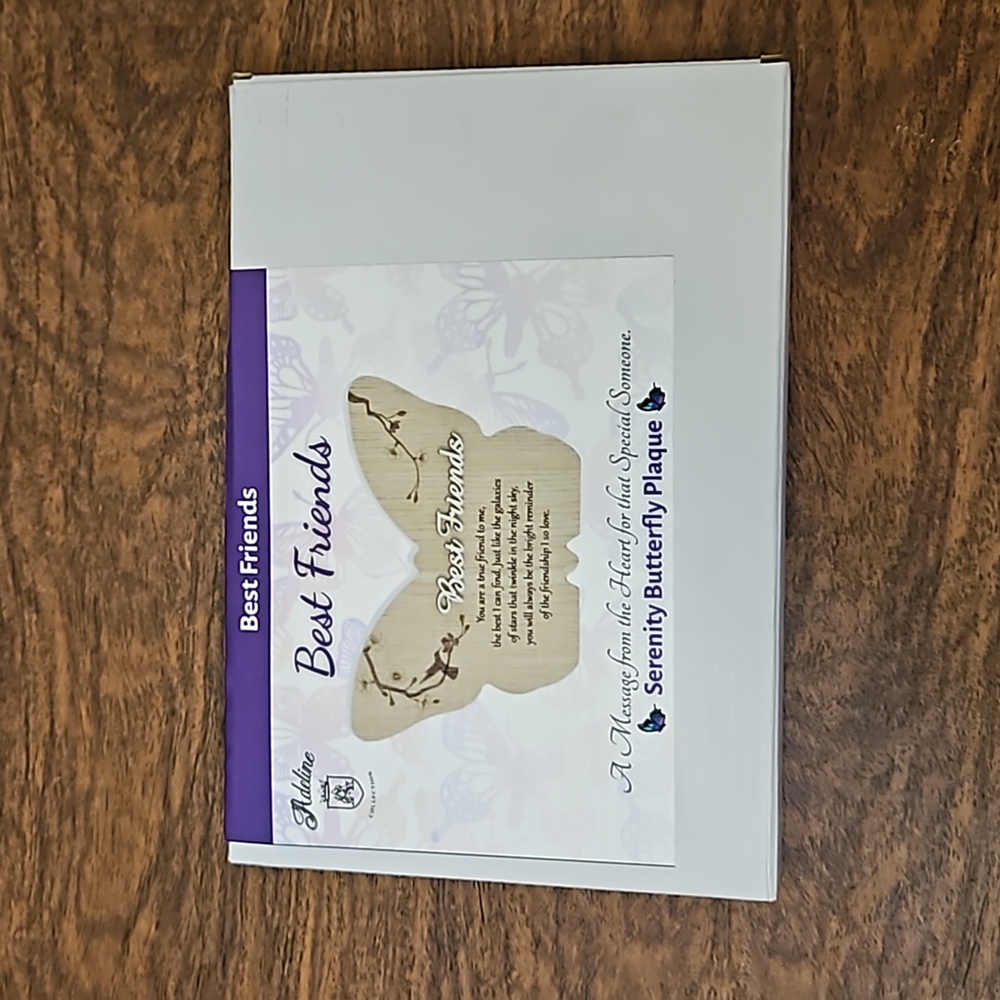 NIB Adeline serenity butterfly best friend plaque